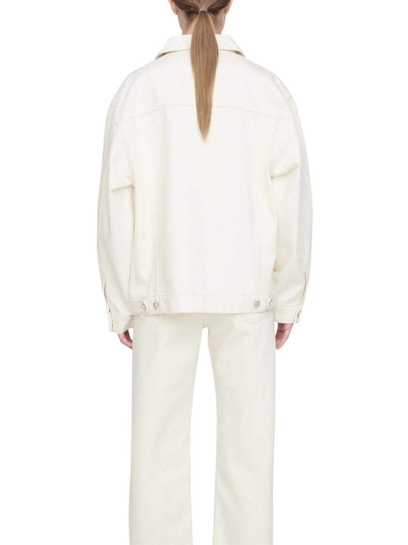 Anine Bing Structured Beige Jacket With Button-Down Front