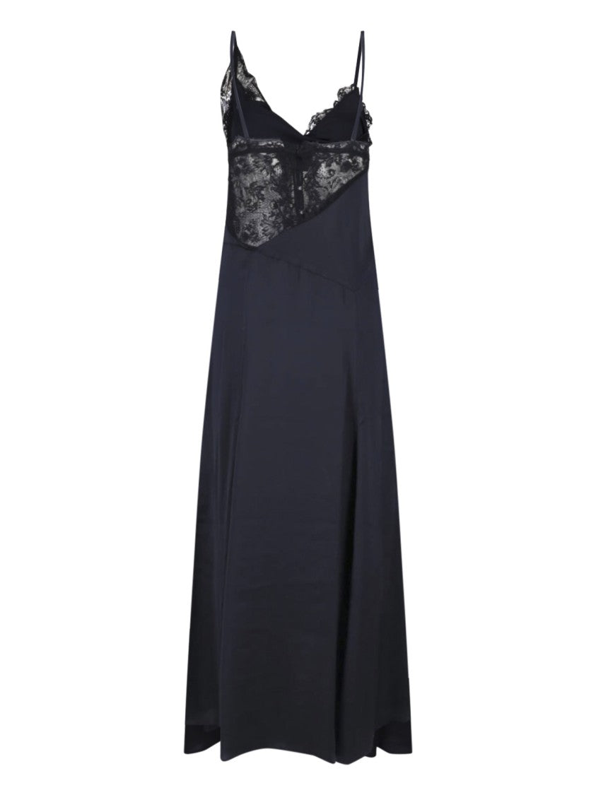 Isabel Marant Lace-Trimmed Spaghetti Straps High-Low Dress
