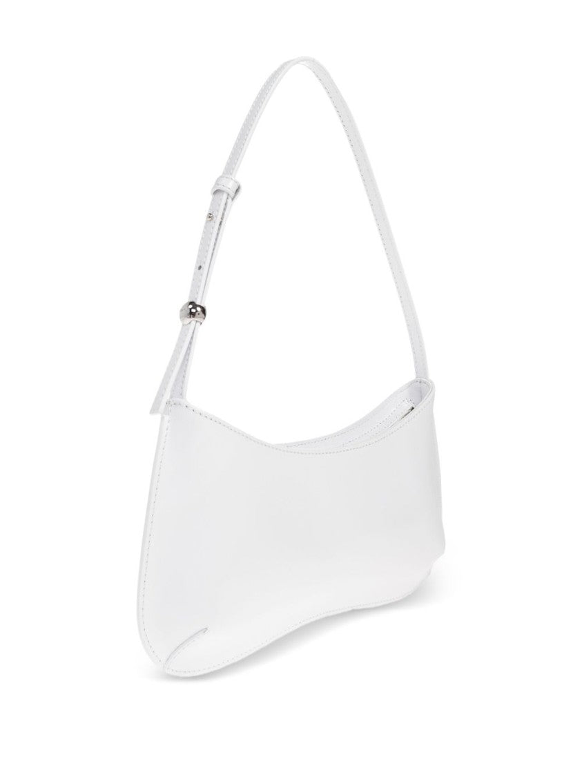 Jacquemus White Elongated Minimalist Silk Shoulder Bag
