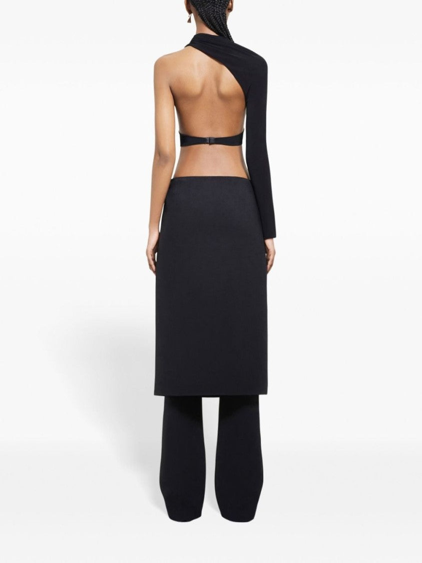 Courrèges Wool Blend Black Skirt