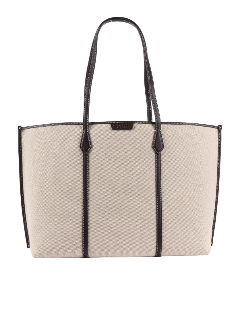 Tory Burch Perry Canvas Contrasting Trim Tote Bag