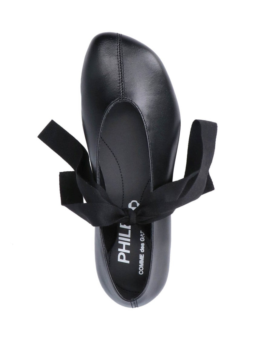 Comme Des Garçons Black Ribbon Detail Platform Sneakers