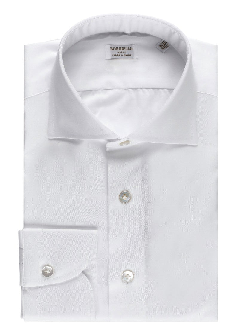 Borriello White Classic Collar Cotton Shirt