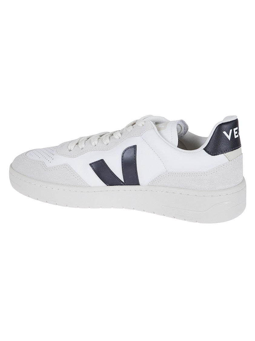 Veja Perforated Leather Low-Top Sneakers With Suede Inserts