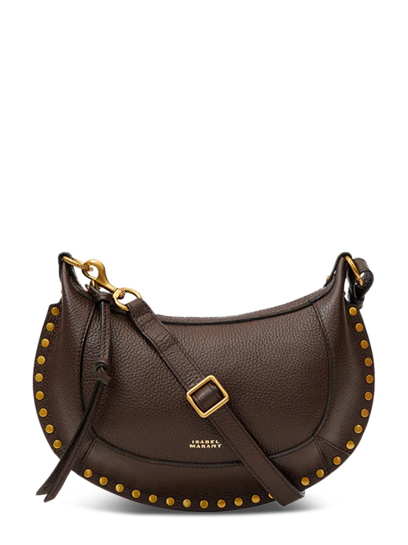 Isabel Marant Oskan Moon-Gz Crescent Studded Leather Bag