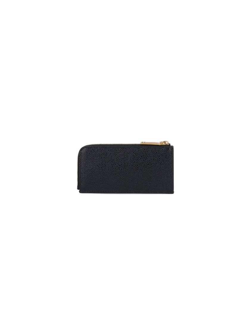 Thom Browne Logo Zip Wallet – Black