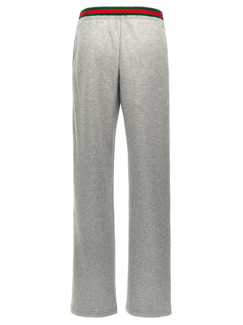 Gucci Straight-Leg Cotton Jersey Joggers With Iconic Web Ribbon