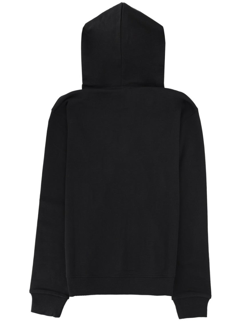 Versace Jeans Couture Black Bold Circular Logo Cotton Hoodie