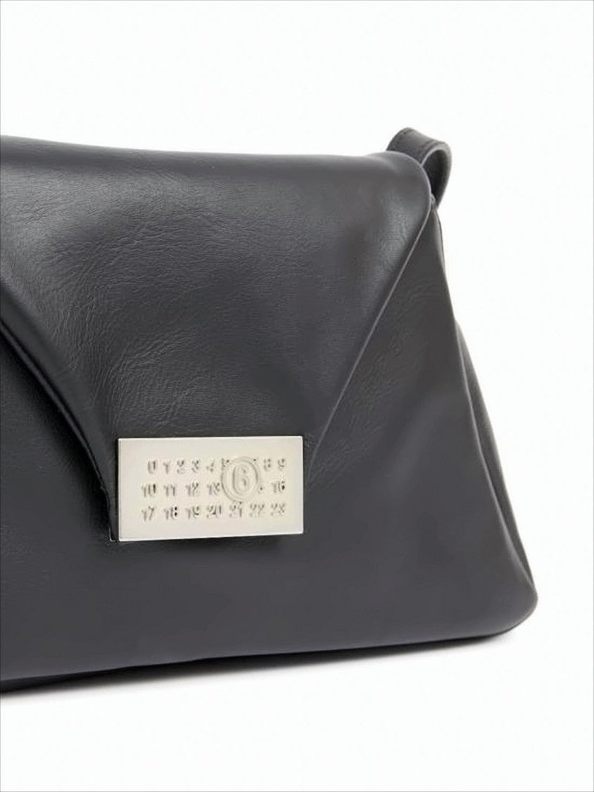 Mm6 By Maison Margiela Structured Triangular Shoulder Bag In Smooth Calf Leather