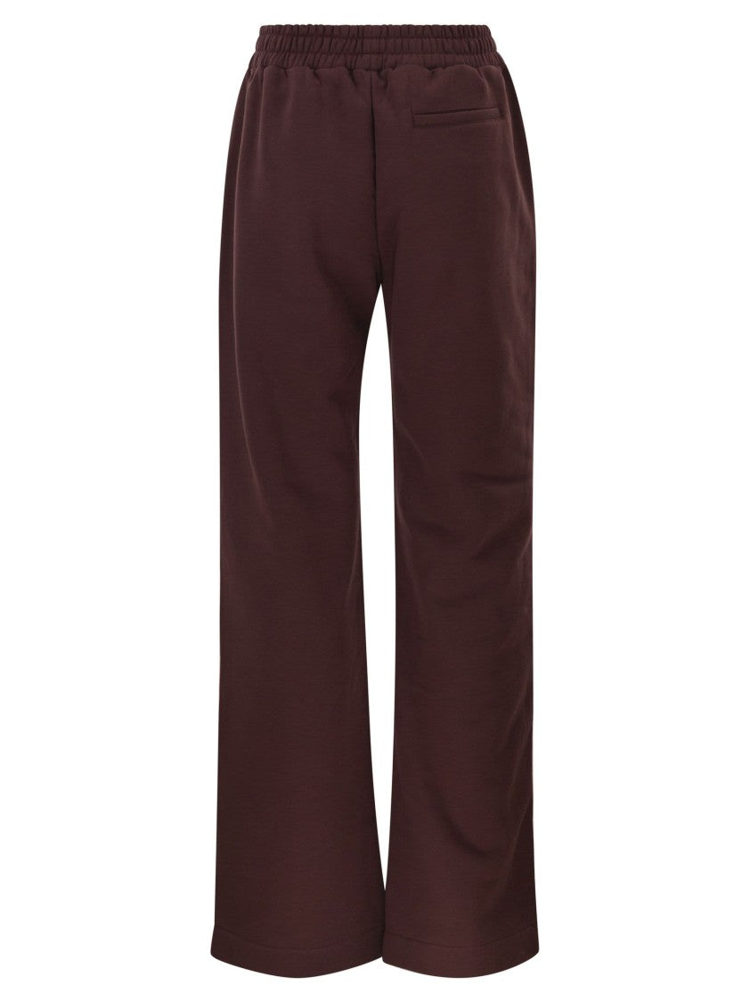 Dondup Wide Leg Trousers With Structured Seams