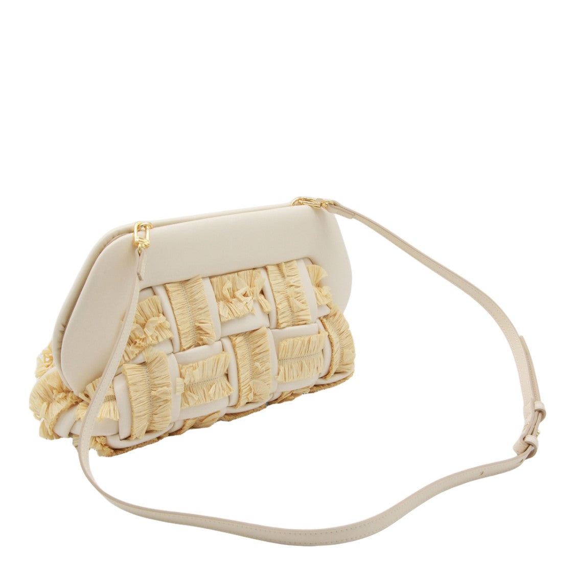 Themoirè Textured Padded Bag With Woven Design And Versatile Strap