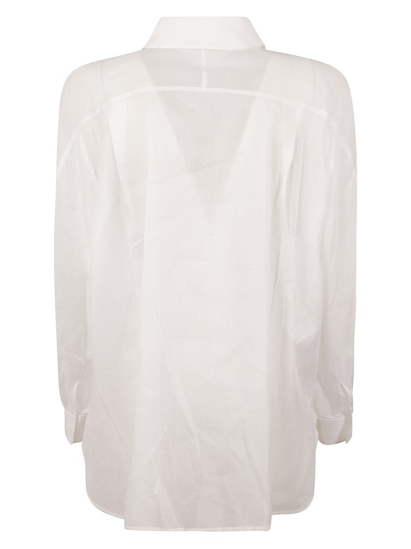 Alberta Ferretti Structured Collar White Shirt