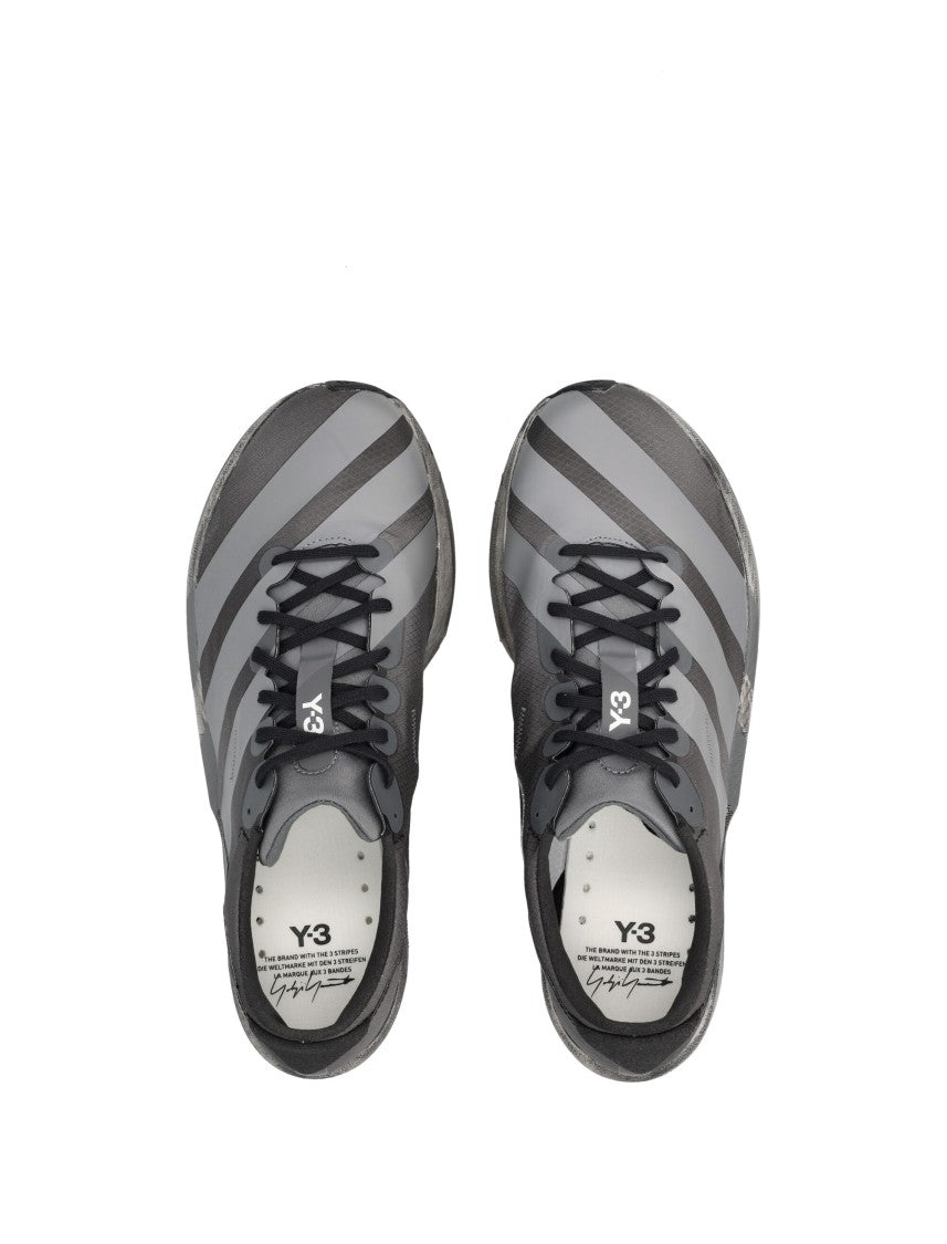 Y-3 Distressed Low-Profile Low-Top Sneakers
