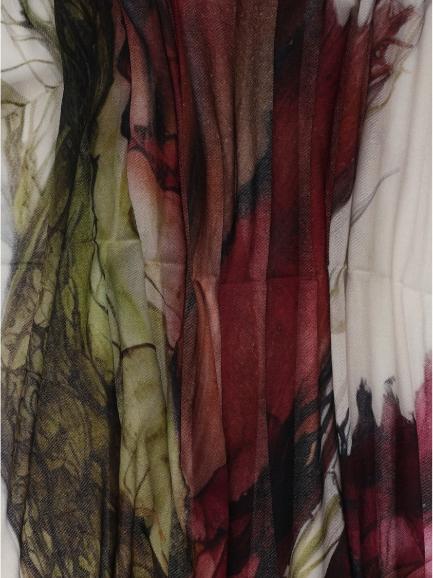 Faliero Sarti Rectangular Floral-Patterned Wool And Cashmere Scarf