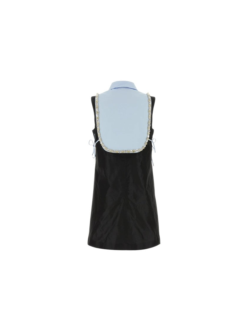 Prada Sleeveless Mini Dress With Crystal Embellishments
