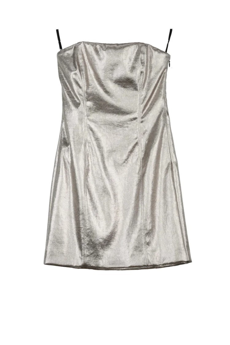 Patrizia Pepe Short Dress - Gold