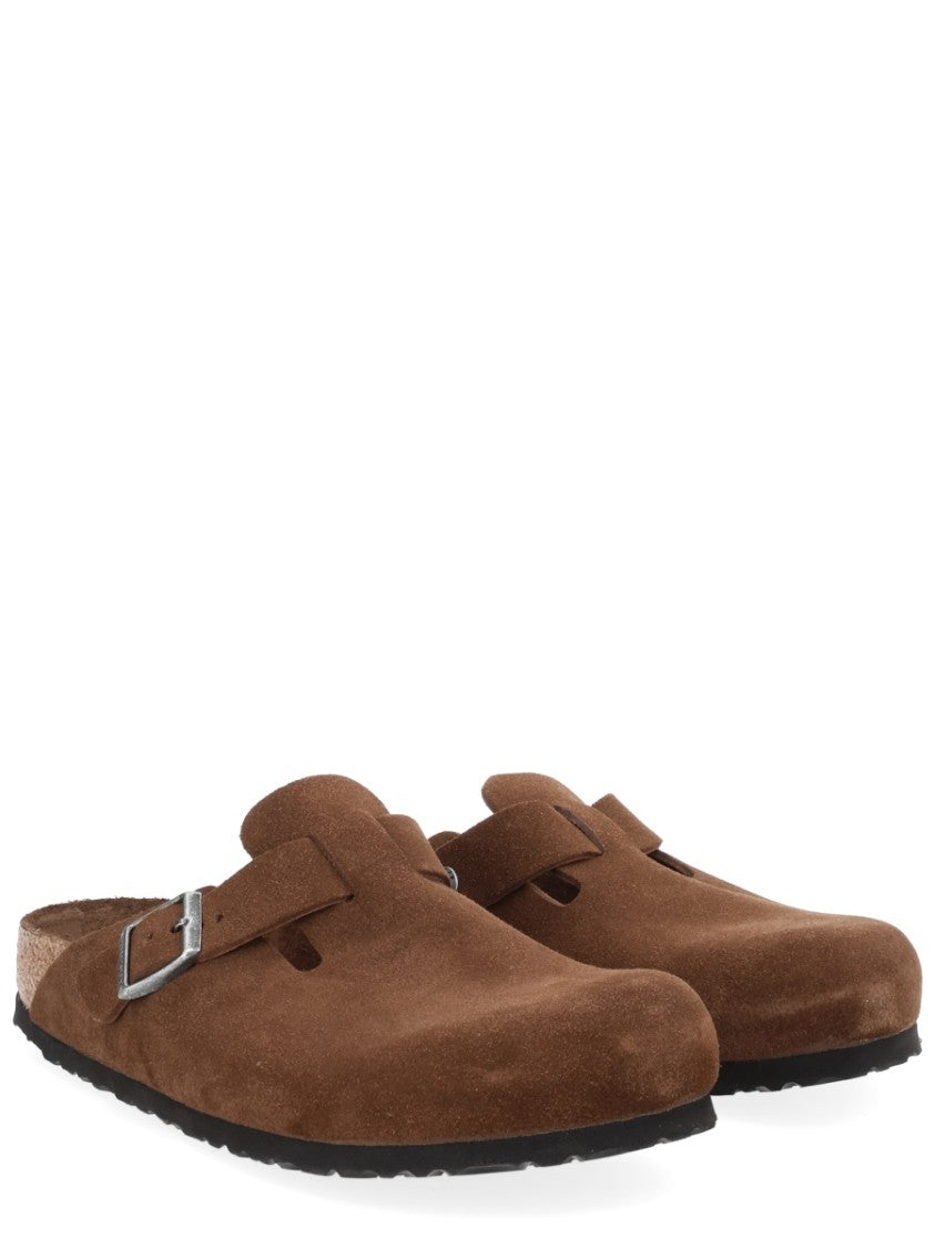 Birkenstock Narrow-Fit Suede Slip-On Sabot With Adjustable Strap
