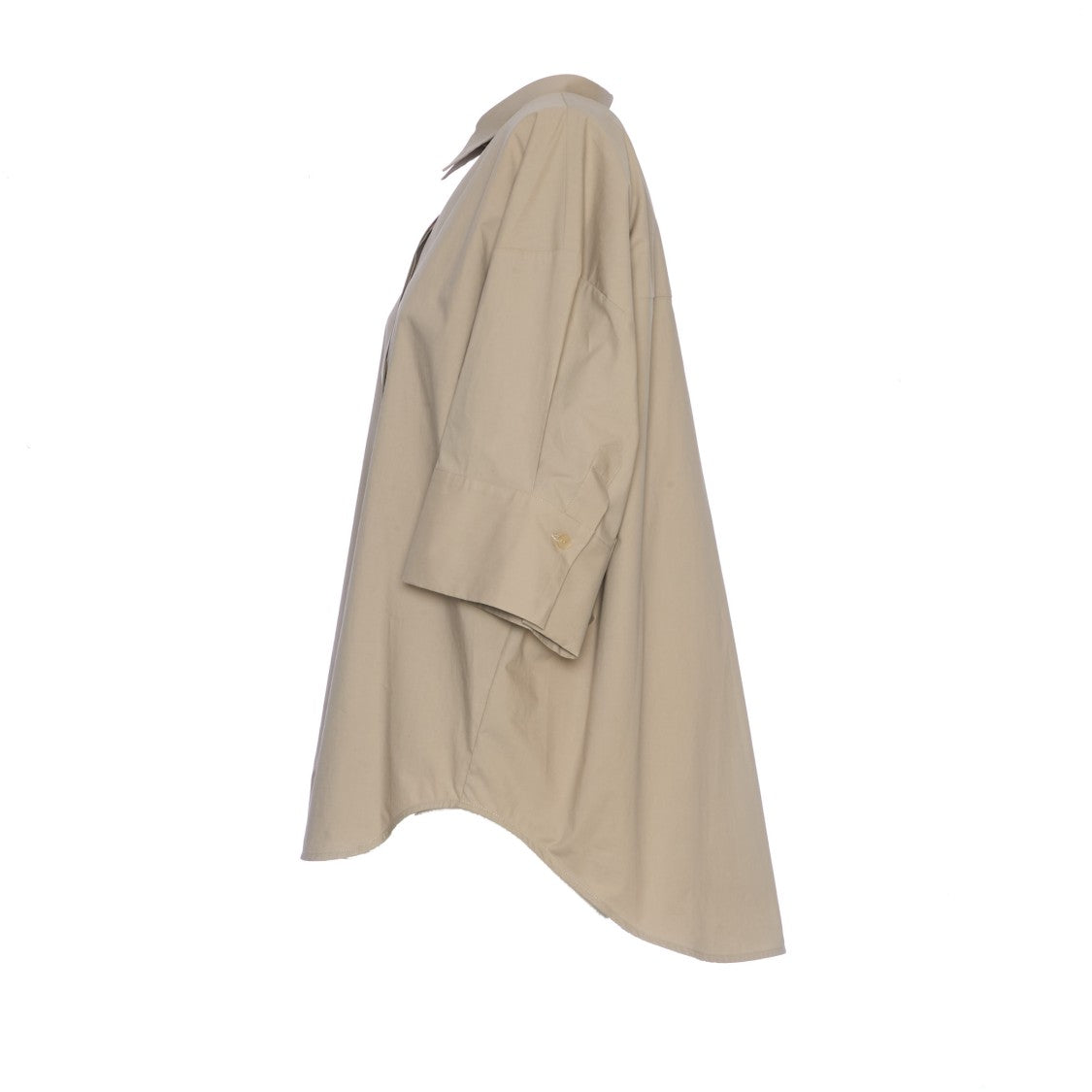 Parosh Relaxed Oversized Cotton Shirt With Button Closure