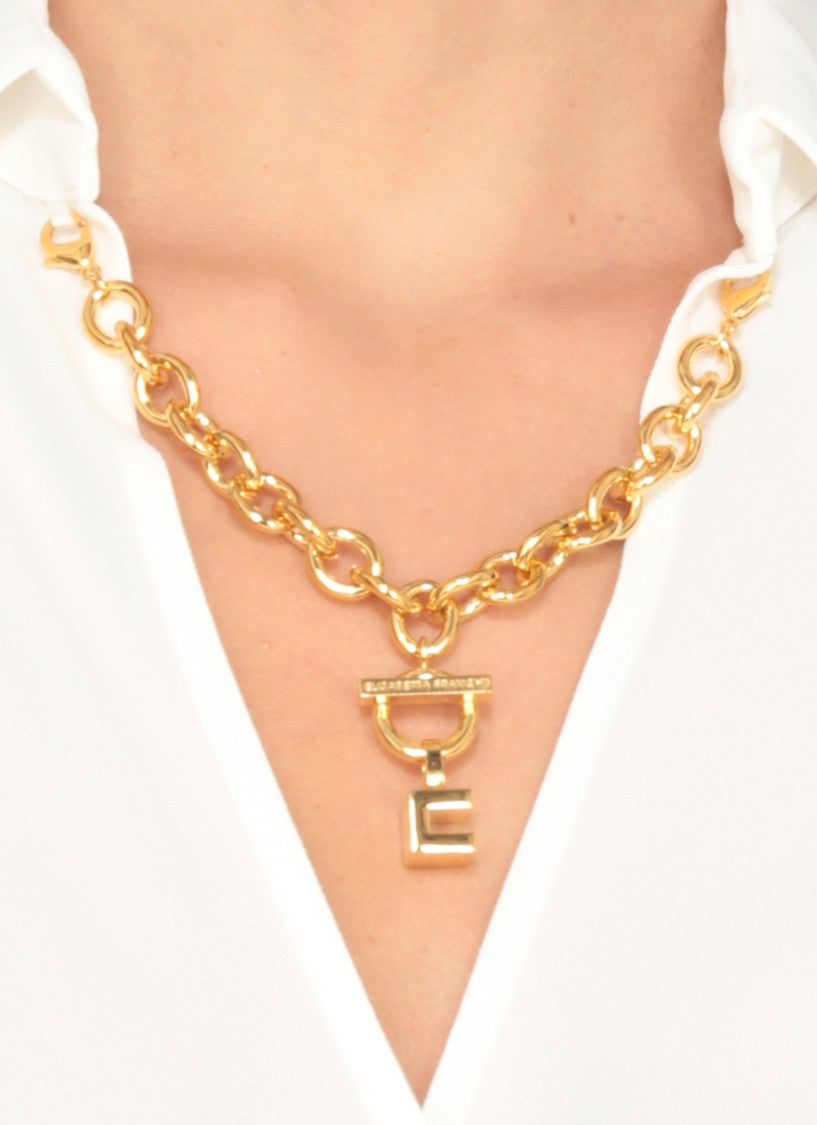 Elisabetta Franchi Viscose Shirt With Chain Detail