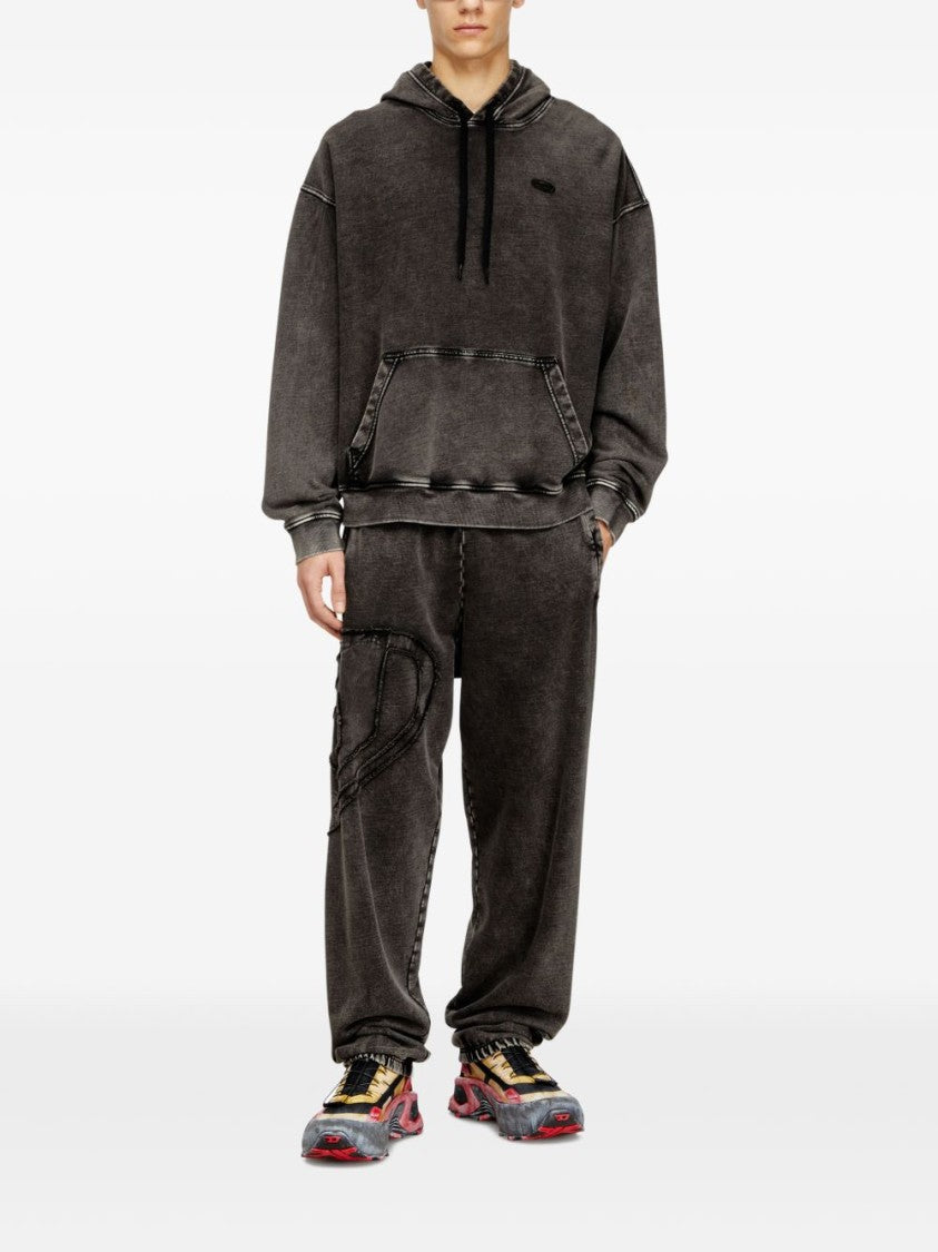 Diesel Black Grey Oval Detail Sweatshirt