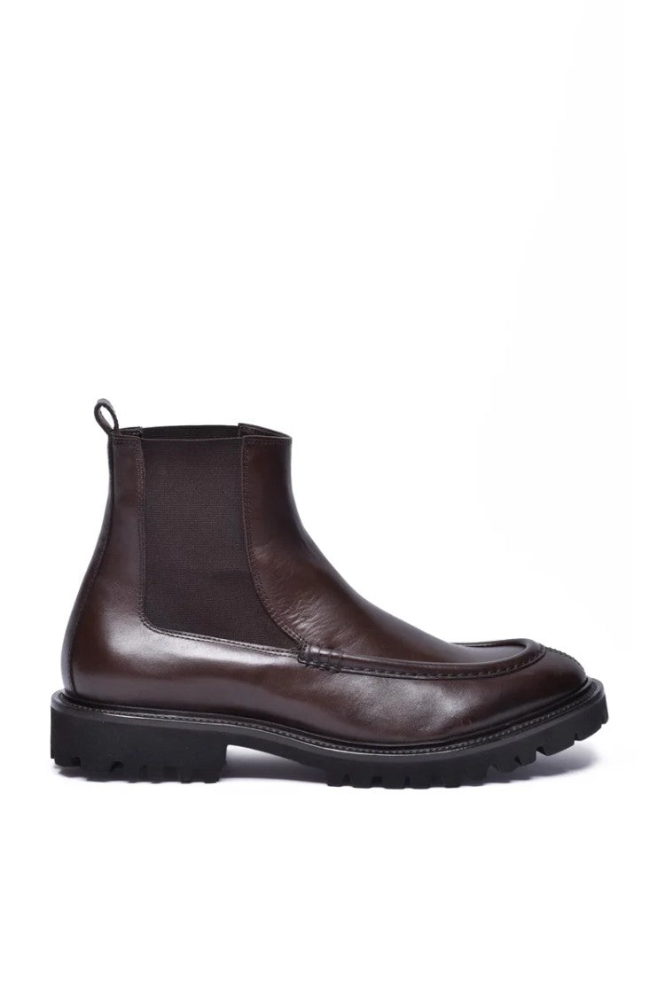 Tagliatore Leather Ankle Boot - Brown
