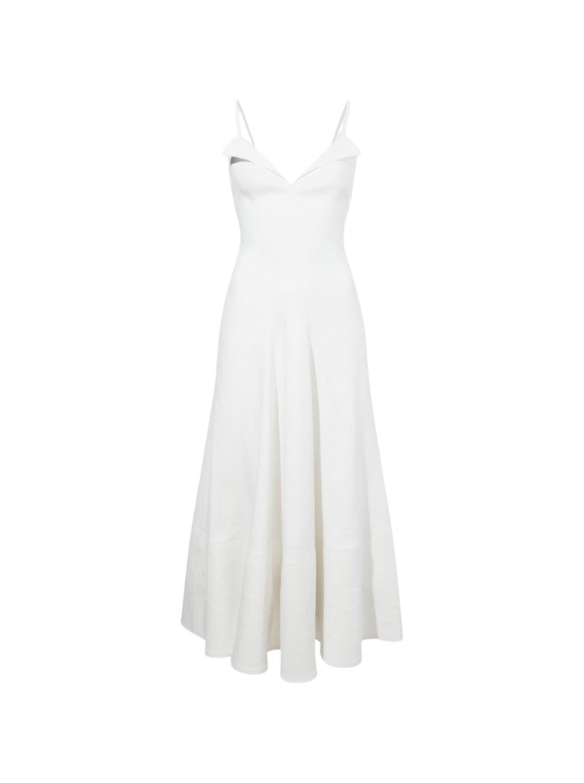 Proenza Schouler Ruby Dress In Linen Pearl