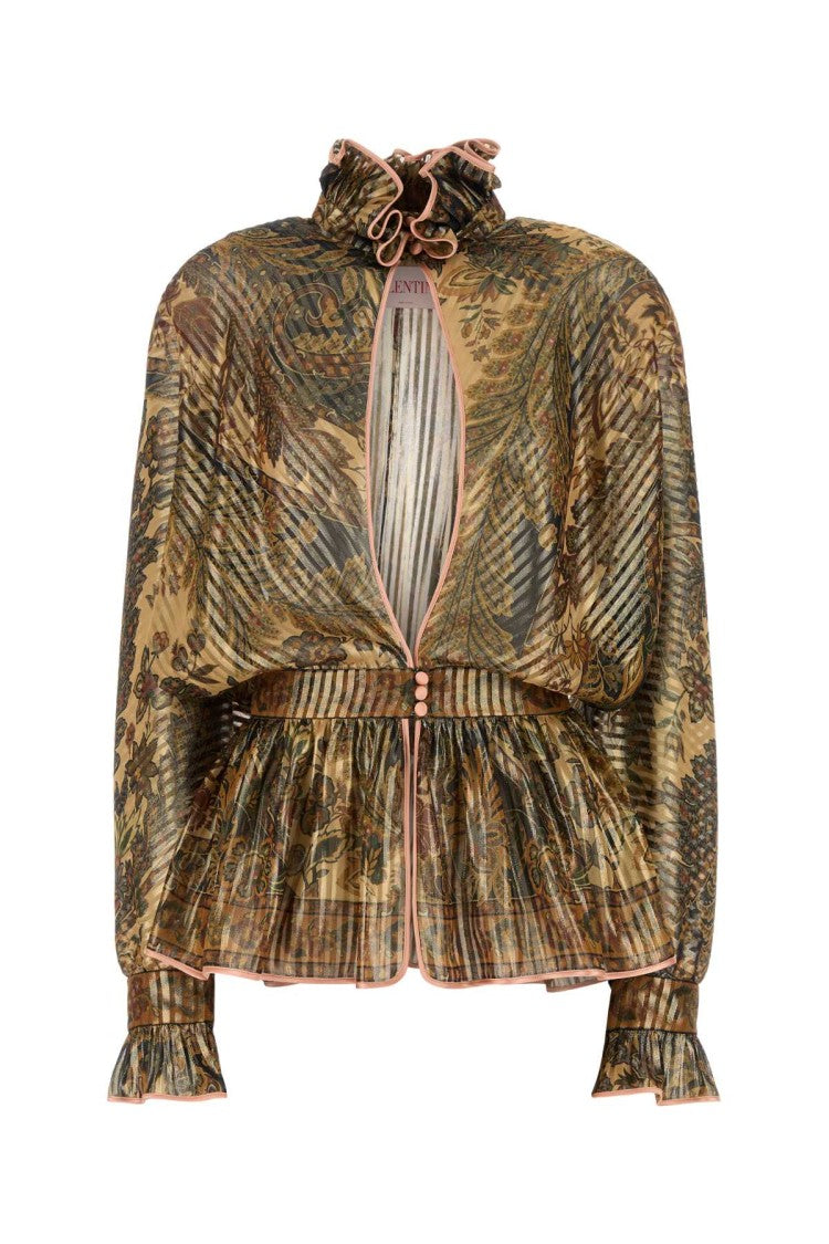 Valentino Garavani Printed Pekin Blouse