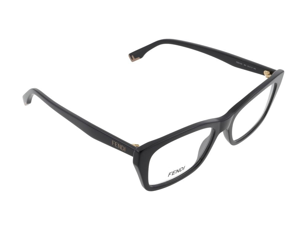 Maison Fendi Bold Metallic Accent Rectangular Frame Eyeglasses