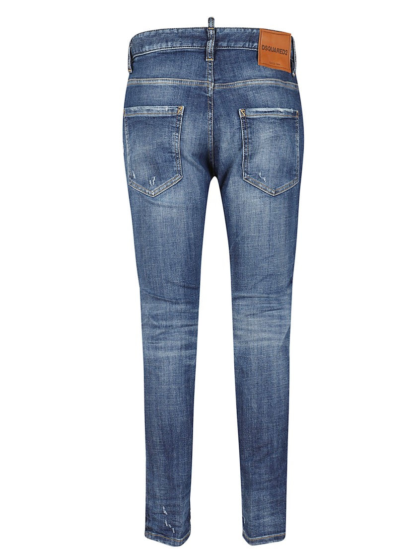 Dsquared2 Classic Five-Pocket Distressed Denim Jeans