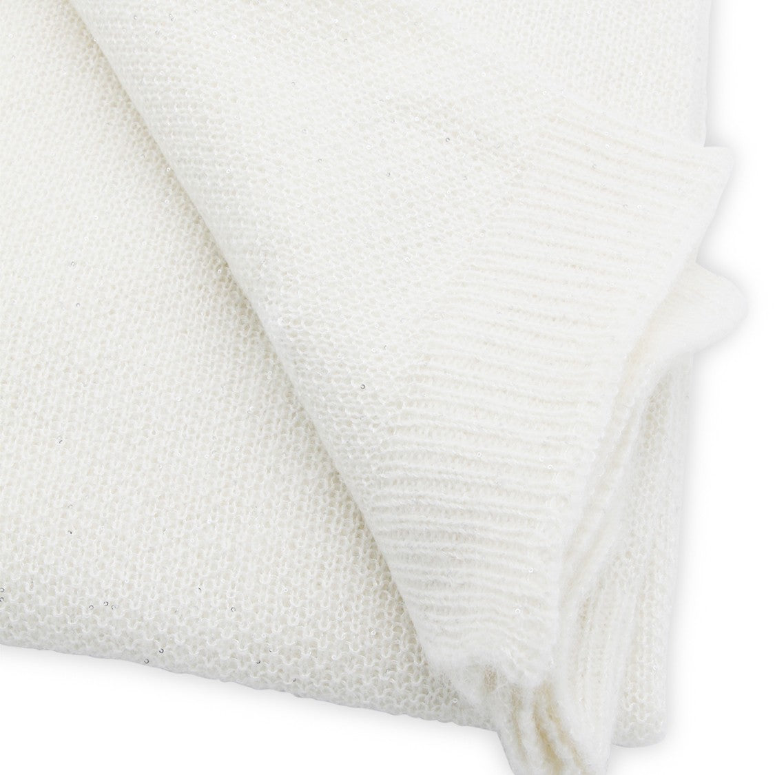 Fabiana Filippi White Sparkling Scarf