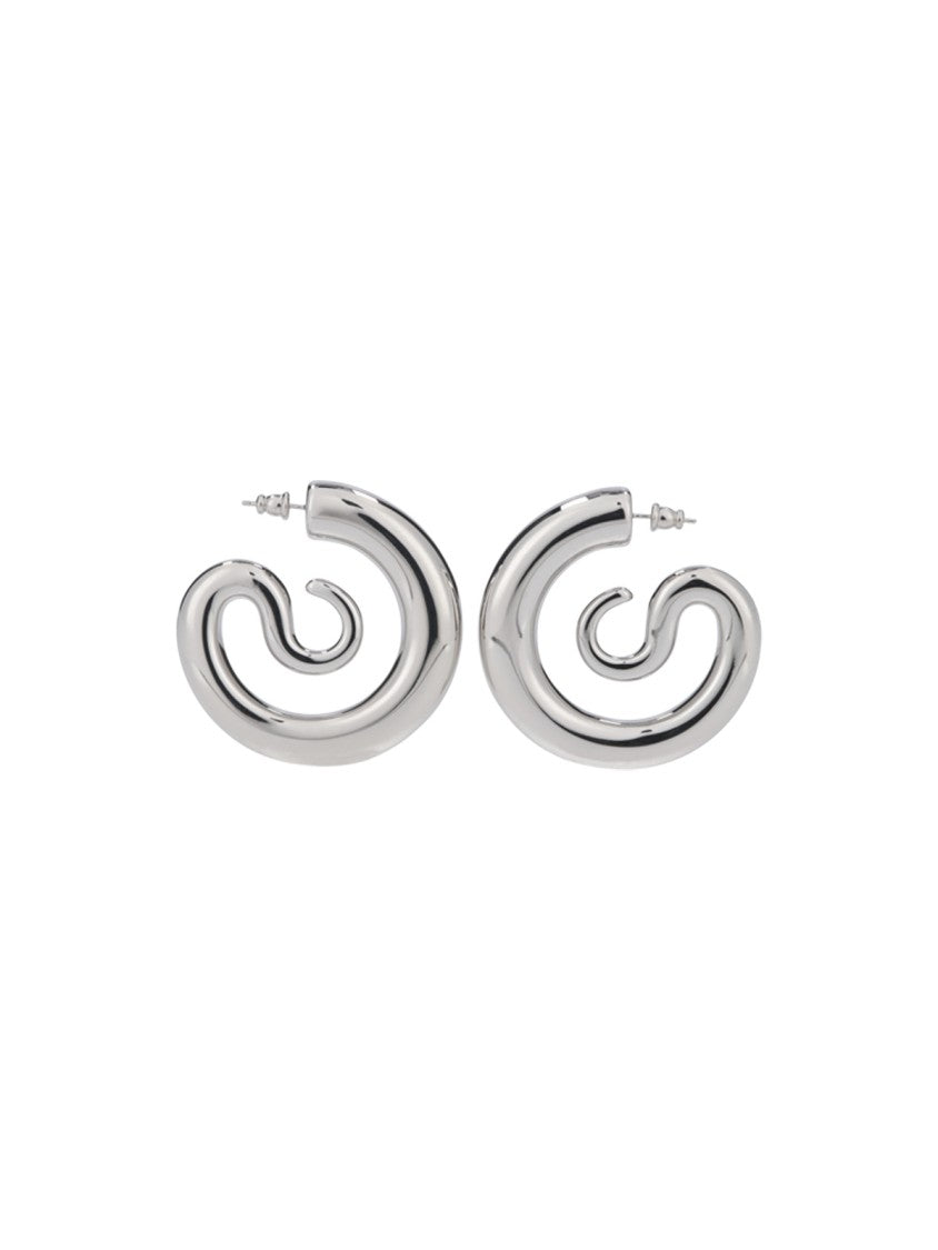 Panconesi Silver Serpent Spiral Earrings