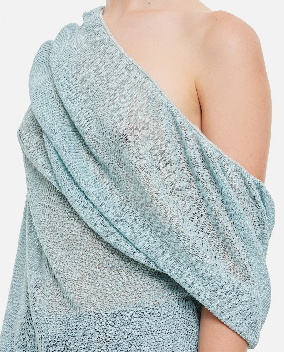 Vitelli Membrane Linen Draped Top
