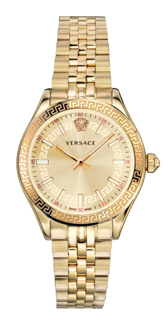 Versace 35Mm Gold-Tone Stainless Steel Versace Hellenyium Lady Watch