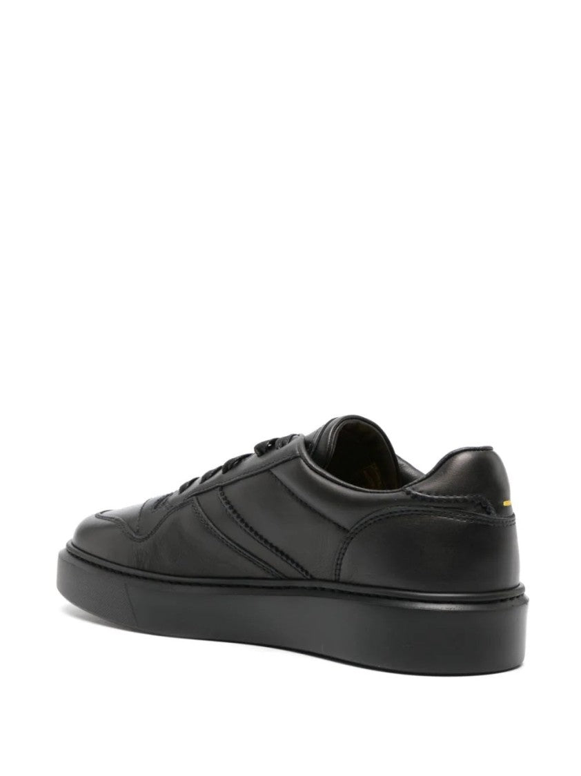 Doucal's Black Leather Trainers