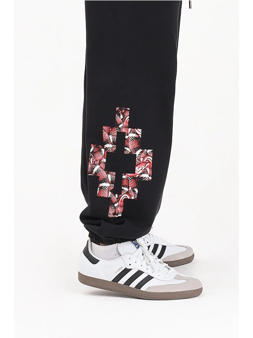 County Of Milan Black Relaxed Fit Cotton Tracksuit Bottoms