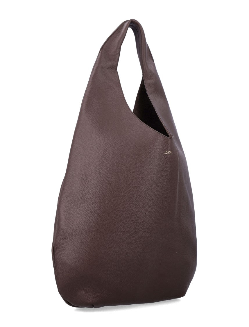 A.P.C. Le Neige Grained Leather Handbag
