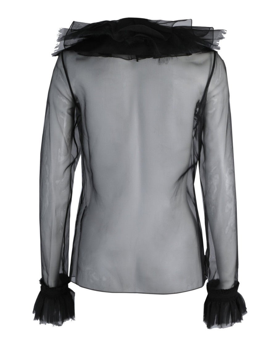 Givenchy Ruffled Silk-Organza Blouse