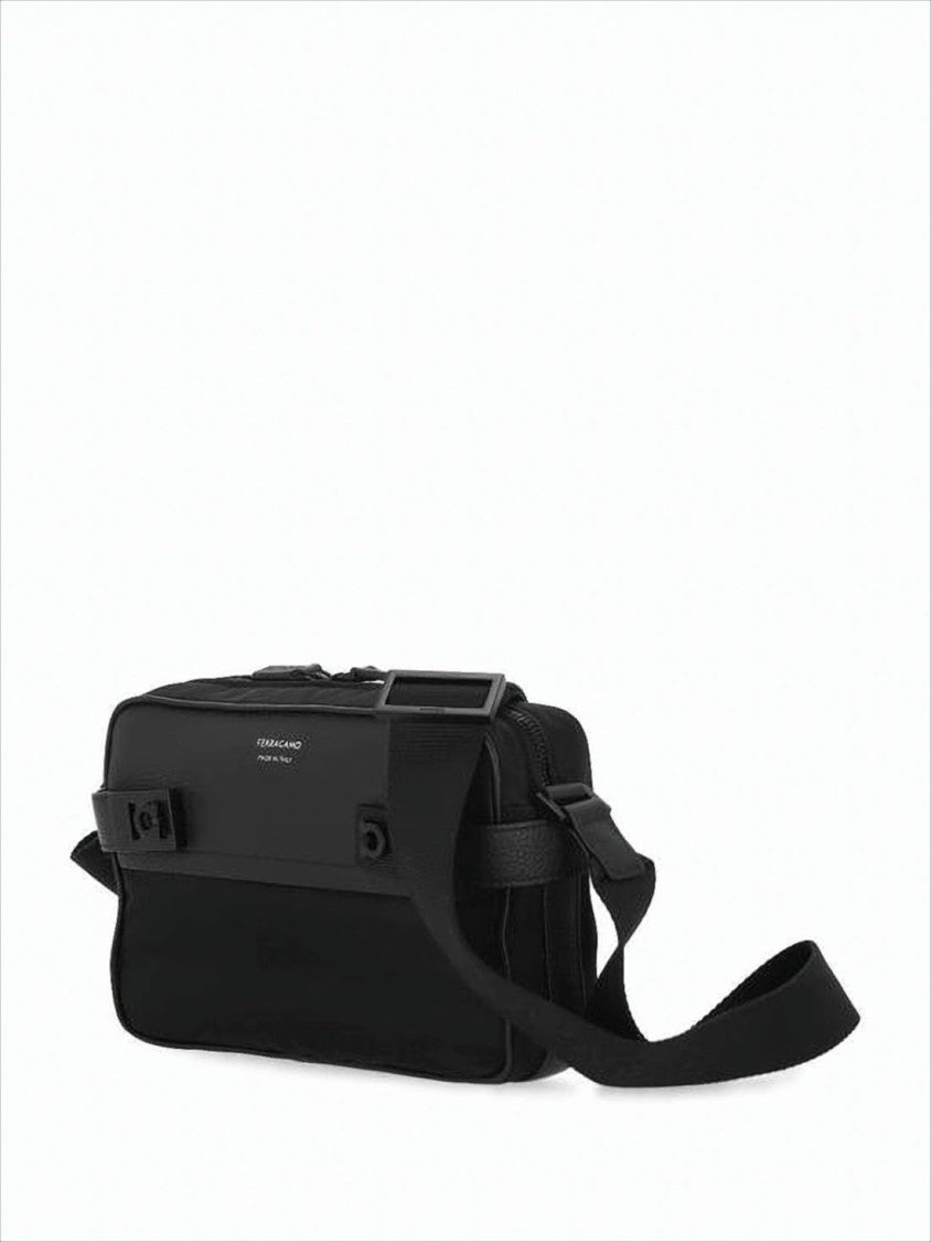 Salvatore Ferragamo Rectangular Calf Leather Crossbody Bag With Adjustable Strap