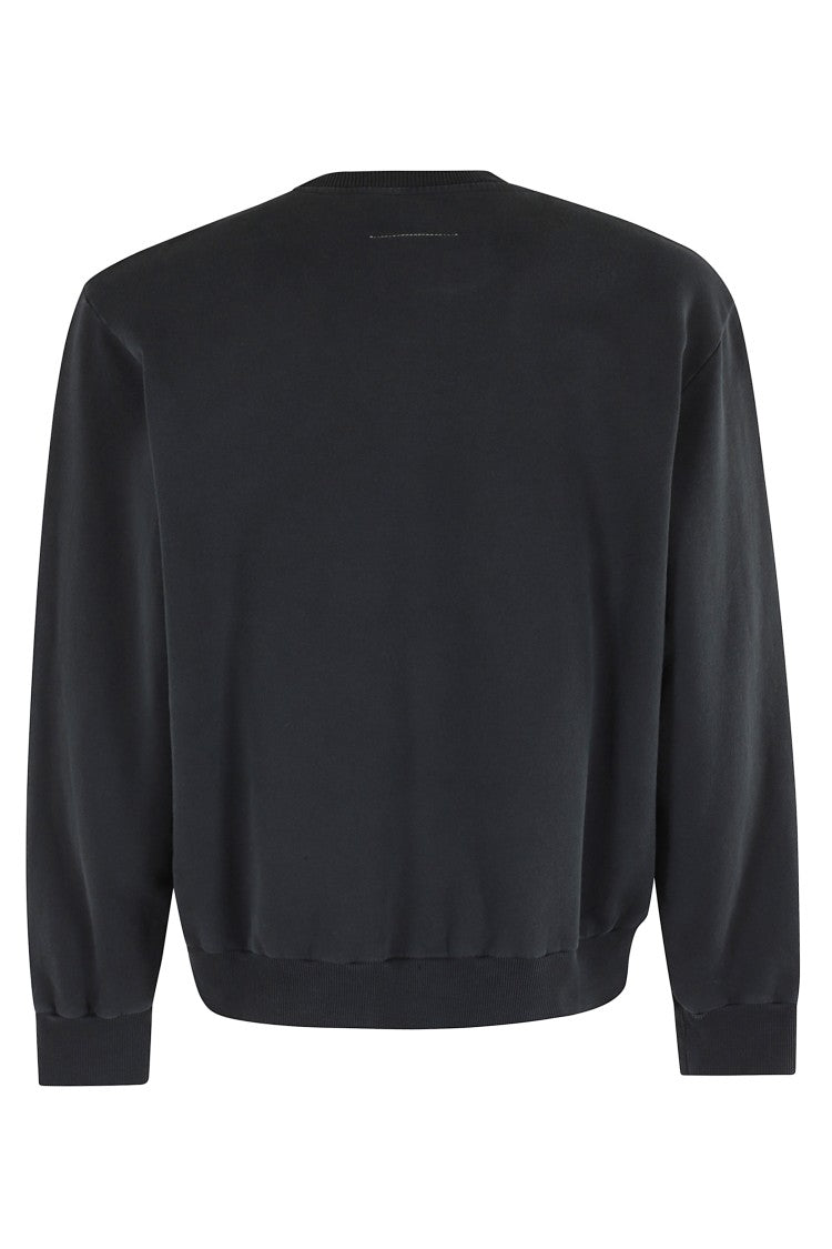 Mm6 By Maison Margiela Relaxed Fit Cropped Sweatshirt With Logo
