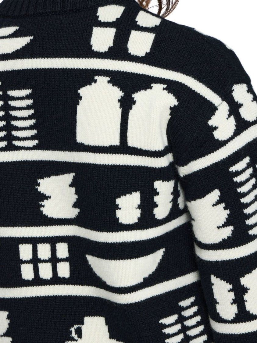 J. W. Anderson Knit Sweater With Kitchenware Motifs