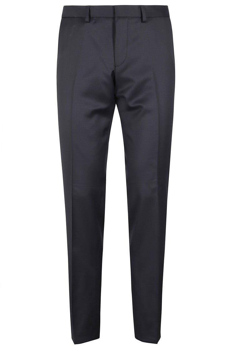 Boss Slim-Fit Wool Serge Trousers With Regular Waist