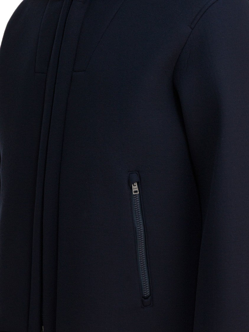 Herno Short Structured Jacket With Padded Hood