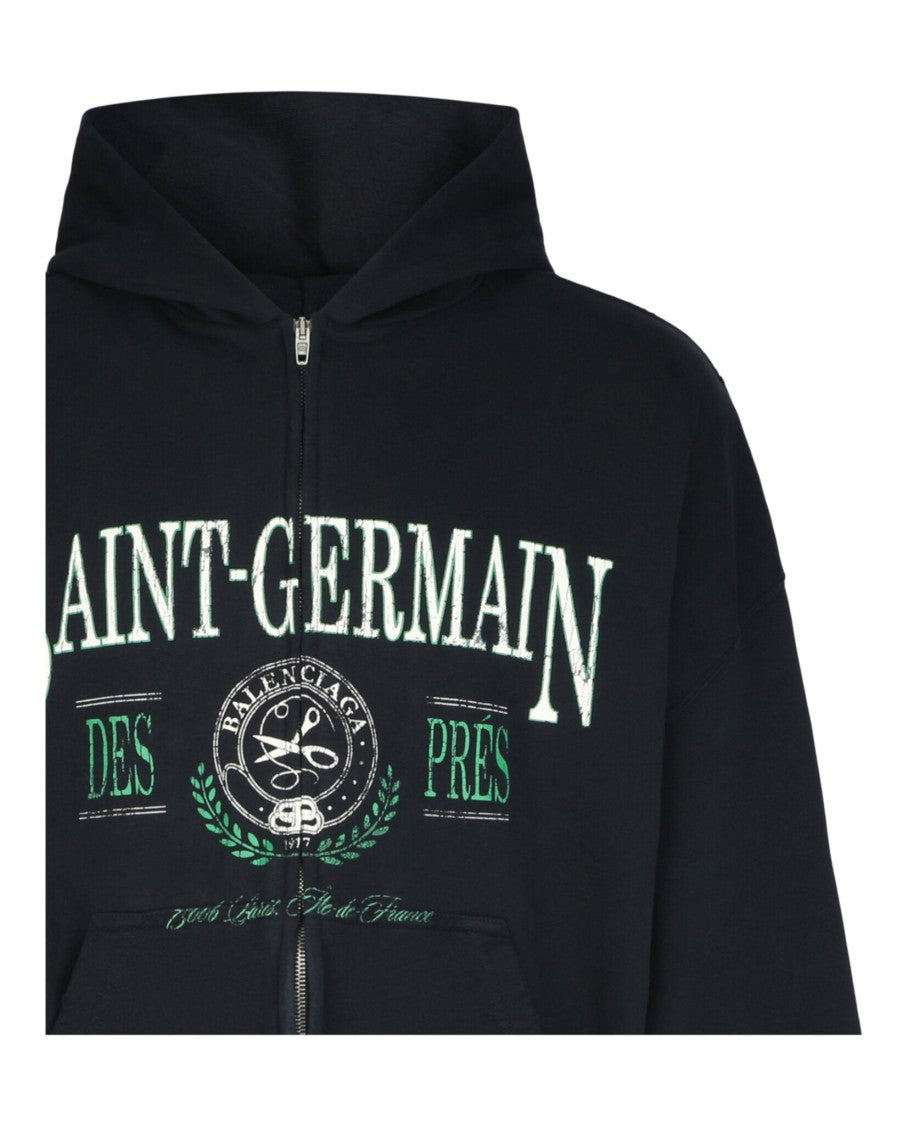Balenciaga Saint-Germain Distressed Zip-Up Hoodie