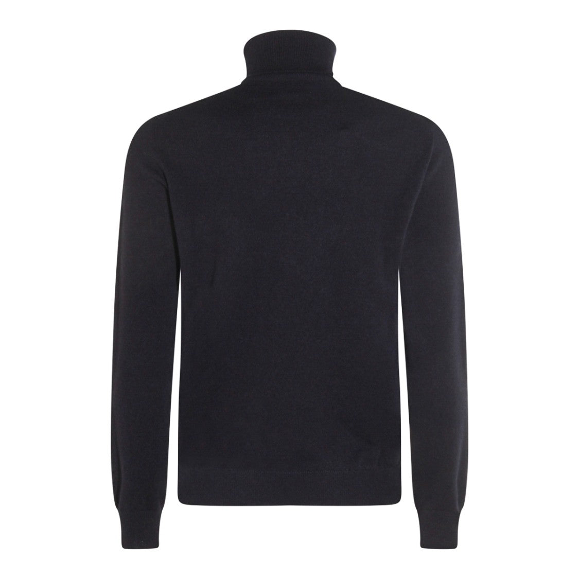 Malo Blue Cashmere Knit Sweater With High Collar