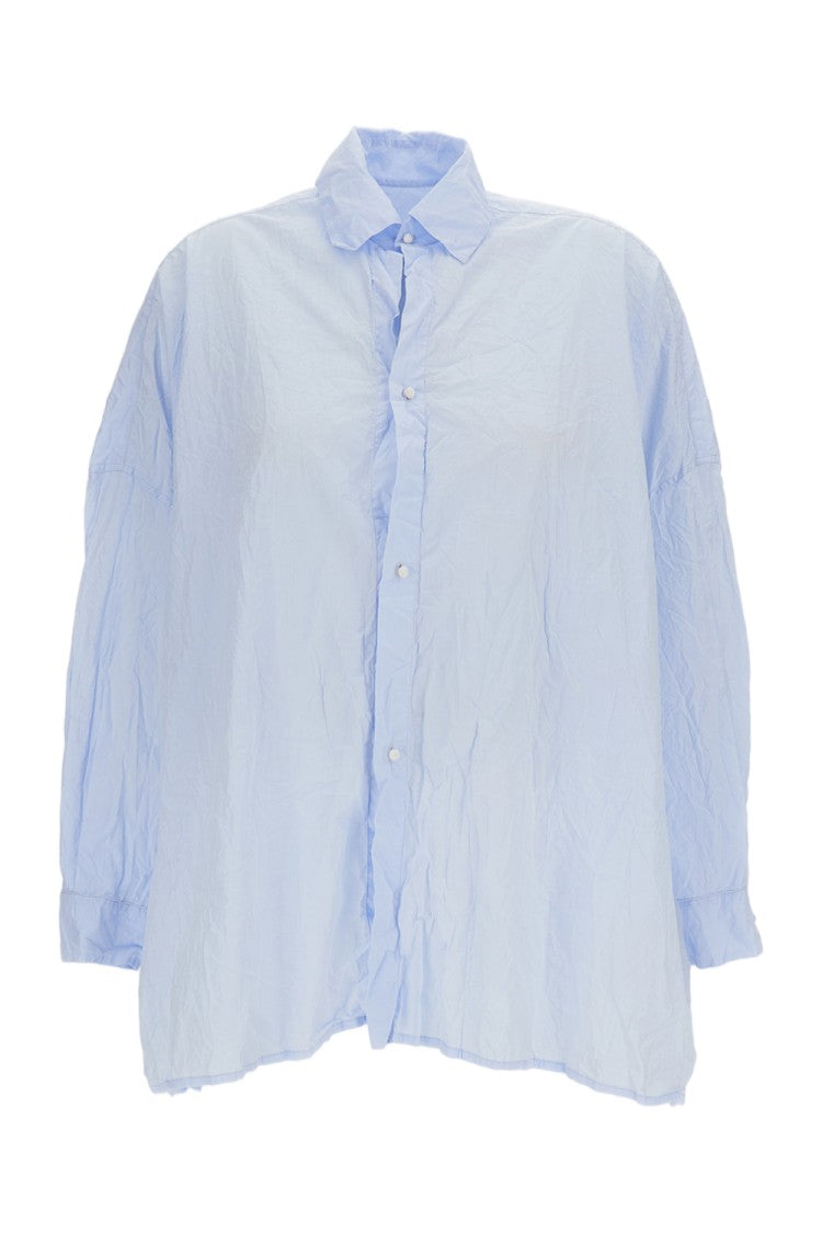 Daniela Gregis Vertical Striped Button-Up Shirt With Pointed Collar