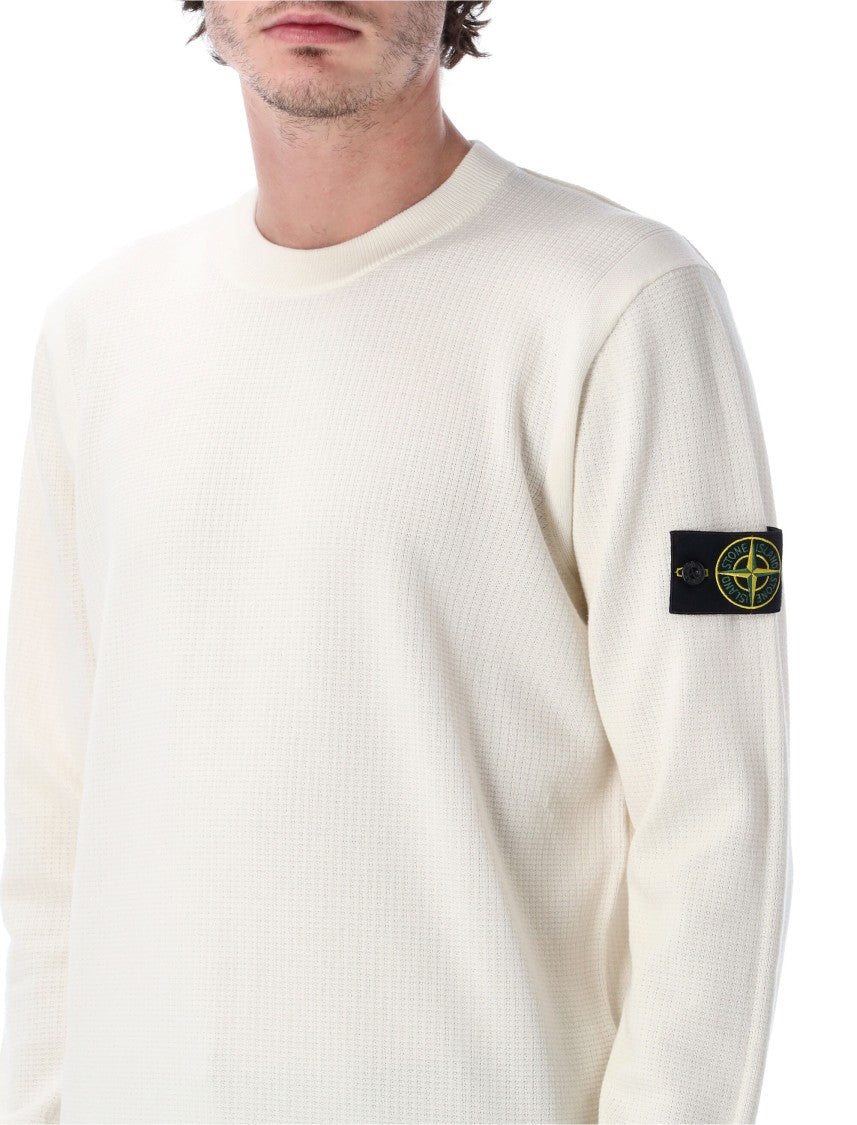 Stone Island Relaxed Fit Micro Stitch Knit Jumper