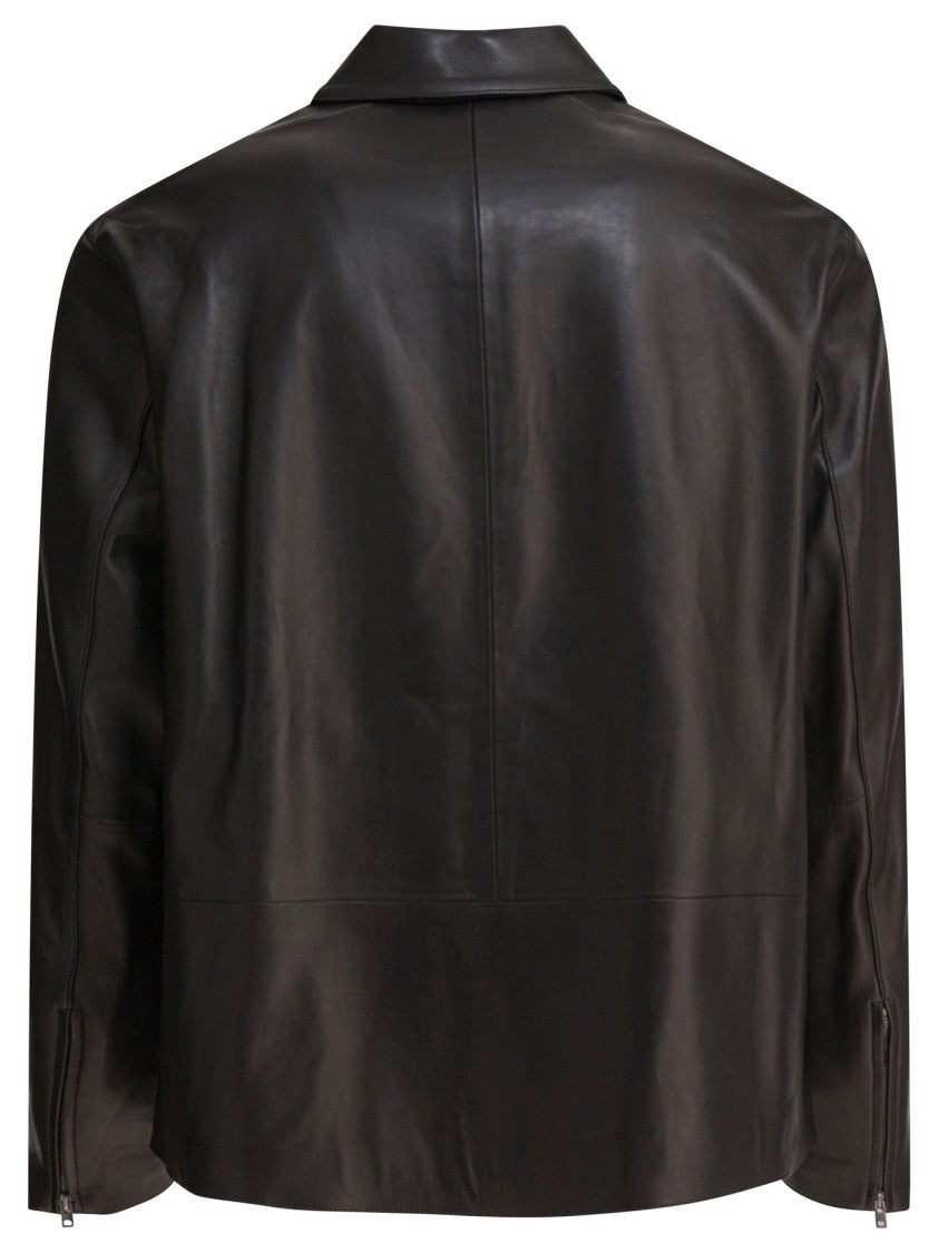 Vince Refined Black Lambskin Leather Jacket