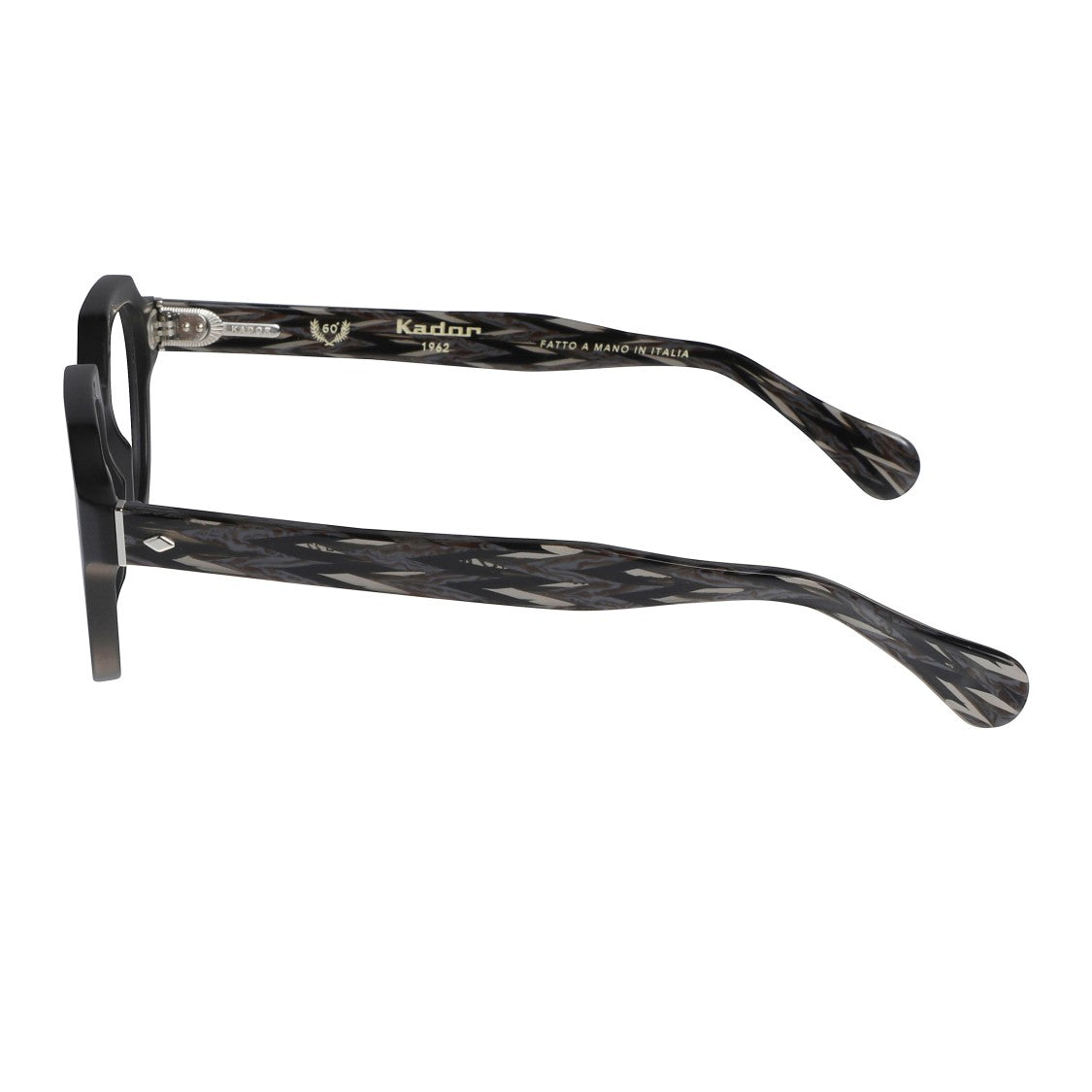 Kador Orbit Special-V Square Frame Sunglasses With Patterned Arms