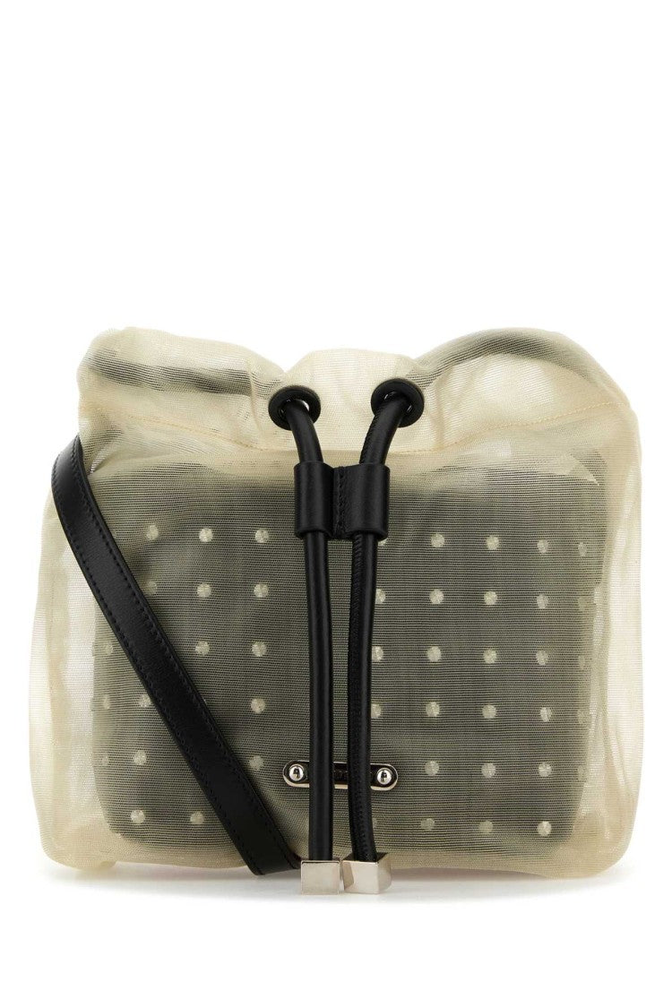 Alexander Mcqueen Two-Tone Leather And Tulle Nebula Crossbody Bag