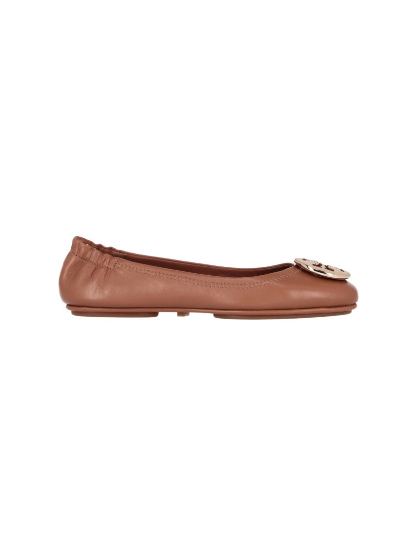 Tory Burch "Mini Travel" Ballerinas – Brown